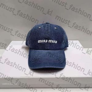 Baseball Caps Designer Hat Letra Mui Mui Óculos de sol Capfe de beisebol Top Washing Denim Hat For Man Woman Harajuku Mui Mui Hat Capfet