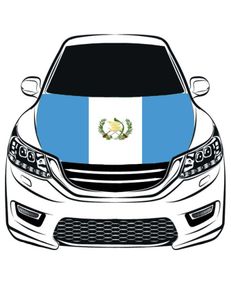 Guatemala National Flag Car Hood Deckung 33x5ft 100polyestergine Elastic Stoffe können gewaschen werden