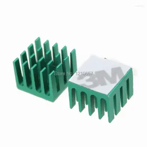 Computer Coolings 400 PCS LOT 14 X 11mm Aluminum Green Heat Sink IC Fans Ram Heatsink Cooling