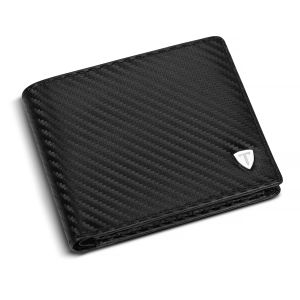 Purses Teehon Wallets for Men Carbon Fibre Leather Fashion Business Purse Rfid Blocking Bifold Coin Pocket Men's Wallet