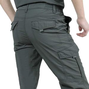 Men's Pants Tactical pants mens summer casual military style mens cargo pants waterproof quick drying mens bottom XXXLL2404