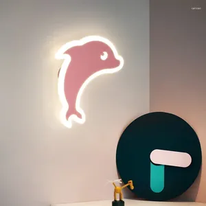 Стеновая лампа детская комната светодиодная дизайн облако звезда Dolphin Металлический кузов акриловый абажур