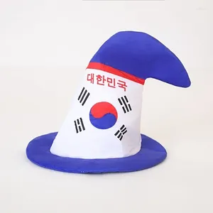 Berets Funny Adult Korean Flags Print Hat Carnivals Unique Headwear Women Male Halloween Party Gift Birthday
