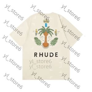 Designer T -Shirts Rhude Shirt Designer T -Shirt Rhude Short Math Bär T -Shirt Lange Buchstaben Loose Shorts Gothic Tee Shirt Sänger Shirts für Männer Designer Shirt Tshirts 4101