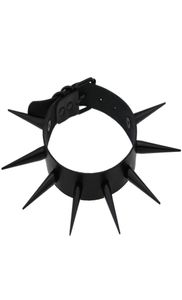 Big Black Spike Rivet Wild Punk Rock Ledergurt Choker Halsketten Frauen Gothic Harajaku Statement Party Schmuck Men7305846