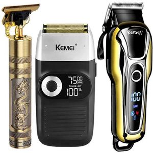 Триммер для волос Kemei Clipper Mens Electric Barber Shaver Professional Wireless Q240427