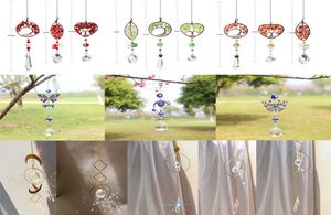 Moon Ring Rainbow Crystal Suncatcher Hanging Prism Ornament Pendant Home Garden Car Decor Wind Chime7259008