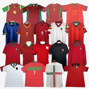 Portugal Retro Soccer Jerseys 1966 1972 1990 1996 1998 2000 2002 2004 2006 2010 2012 98 12 16 17 Figo Ronaldo Football Shirt Vintage Costa Pepe Nuno Gomes Deco Nani