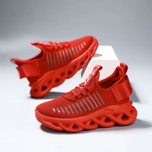 Stivali Vendita calda scarpe da corsa traspirante per bambini sneakers rosso 2024 scarpe sportive per bambini scarpe lama blade primavera ed estate