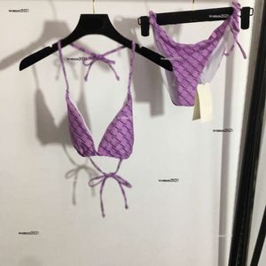 Brand Swimwear Women Bikini Set Designer Swimsuit Swimsuit a due pezzi Lettera di moda Stampa logo in pizzo mutande da bagno triangolari SUSIT