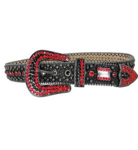 Black Glitter or Crocodil Belt Strap Material Red Rhintone Belt for B simon in 30 to 44 inch35637188366393