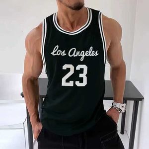 Мужские майки Tops 2023 Summer Mens Sports Top Top Fitness Fit Top Top Jogger рукавиц.