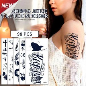 E9GO Tattoo Transfer Japanese Snake Dragon Waterproof Temporary Tattoo Sticker Cross Wrist Hand Ankle Small Tatoo Kids Fake Tatto Body Art Men Women 240426