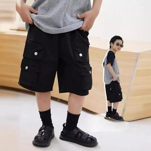 Hosen Kinderkinder Sommershorts japanische Jungen Arbeit 2024 Tasche Casual Hosen Capris Jogginghosen
