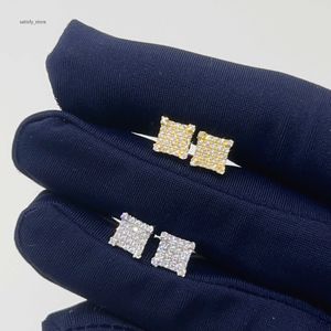 Custom Hiphop Wars Shids Pass Diamond Tester 925 Серебряные серебряные VVS Classic Gold Latch Stud Moissanite Diamond Serrings