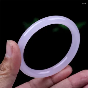 Bangle Imitation Xinjiang Hetian Jade Lotus Root Pink Thin Round Armband Yttre Mongoli Kvinnors skönhetsarmel