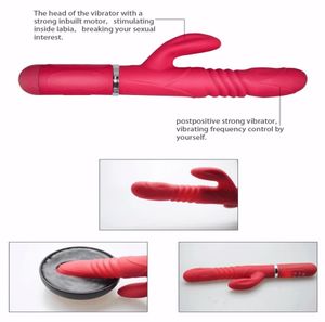 36 Plus 6 Modes Silicone Rabbit Vibrator 360 Degrees Rotating and Thrusting Spot Dildo Vibrator Adult Sex Toys1459485