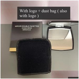 Espelhos compactos Brand Miroir Facettes Double Mirror Duo Makeup com Dusk Bag Tools Drop Deliver