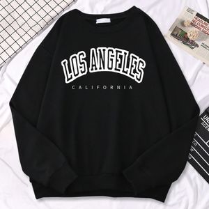 Street Trend Womens Staklovers Los Angeles California Mektup Baskı Hoodies Sıcak Polar Sweatshirt Crewneck Yumuşak Kadın Giysileri 240428