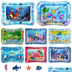 Jogar tapetes de água de água de água para bebê inflável barriga infantil time time playmat infantil para educação infantil de educação infantil infantil grow dell dhd2c