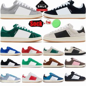 00S Designer Casual Shoes for Men Women Classic OG Plate-Forme Leather Suede Flat Sneakers Dark Green Gum Black Grey Green Mens Luxury 00 Trainers