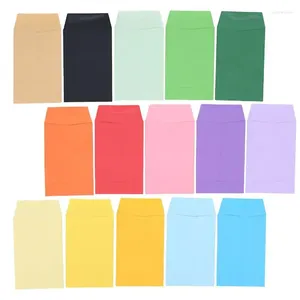 Wrap regalo 50pcs piccole buste vuote colorate carte vuote imballaggio in contanti budget borse