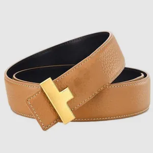 Luxury belts for women designer leather belt designer belt smooth buckle plated gold cintura luxe letters adjustable size belt women fashionable elegant mz151 C4