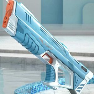 Gun Toys Automatic Electric Water Gun Toy Summer Induction Water Absorbing High pressure Water Gun Beach Outdoor Water rifle Fight Toys T240428