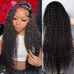 Wigs Hd Transparent Curly Human Hair Wigs Pre Plucked with Baby Hair 13x4 Lace Frontal Wig Brazilian Kinky Curly Human Hair Wigs