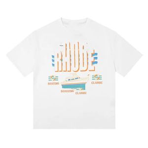 Sommarkvinnor män t-shirts designer kläder lösa t-shirt toppar män avslappnade skjortor tröjor korta ärm t-shirts av vita