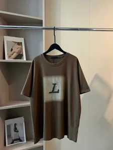 2024 Runway Designer PAINSBRIEBE LOSS LOSS O-CHECK T-Shirts Mode Kurzarm T-Shirts T-Shirts Luxus lässig Cotton Cotton Tops