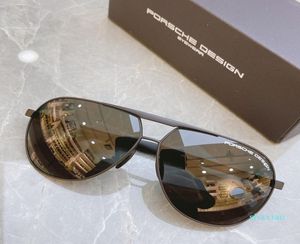 Óculos de sol Goggles Aviador Oval Porsche Blue Marca UV400 P Men piloto Men Dcorrendo 8657 Design Porsche Film Planchete Sunglasses Sunglasse4812441