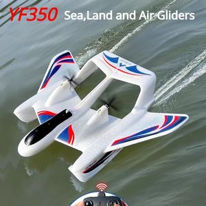 Liuyifei YF350 Waterproof RC Airplanes Sea Land and Air Water Radio-controlled Aircraft Model Glider Adult Childrens Toy Gift 240426