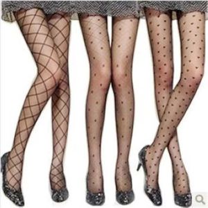 Sexy Socks Jeseca Hot Womens Sexy Tight Heart Leopard Dot Lace Fish Net Pantyhose Womens Soft Leg High Silk Tight Socks Gift Q240427