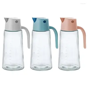 Storage Bottles Glass Oil Spray Bottle With Pour Spout Nozzle Oils Dispenser Pot BBQ Kitchen Fryer Leak Proof