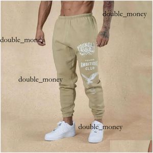 YOUNGLA PANT Mens Americano Estilo Esportivo Ginásio Descorrendo Calças de Treinamento de Fitness Drop Deliver