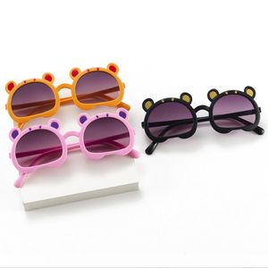 Girls Boys Cute Bear Cartoon Sunglasses UV400 Children Retro Round Frame Sunglasses Outdoor Eyewear Baby Shade Glasses