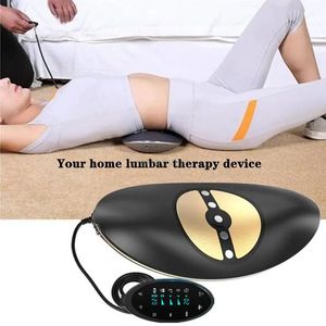 Electric Air Lumbal Traction Device Dynamic Back Massager Low Frequency Pulse Massage Uppvärmning Vibrationsmärtstillande hälsopresent 240424