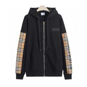 Womens Hoodie Plaid Sleeve Zipper Cardiagn Sweatshirt Designer Hoodies Women Clothing