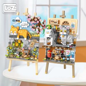 Toys Loz Building Blocks Stereographie kleine Partikel Bildungsgebäude zusammengebautes Spielzeug Desktop -Ornamente heilen Katzengeschenke für Jungen und Mädchen