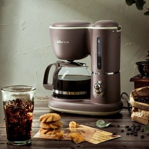 600 ml American Coffee Maker Haushalt kleine automatische Tropf Mini -Topf Blume Teekanne Dualpurpose -Getränk 220V 240423