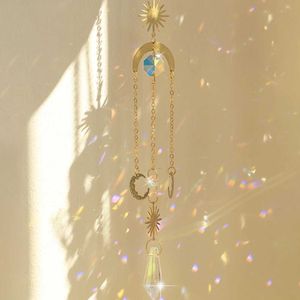 Decorazioni da giardino Crystal Suncatcher Butterfly Moth Moth Moon Prism Crystal Hanging Light Catcher Rainbow Maker Decorazioni per esterni