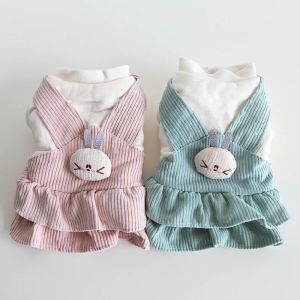 Dresses Pet Clothes Autumn Winter Medium Small Dog Princess Dress Sweet Coat Warm Wool Kitten Puppy Braces Skirt Cute Sweater Chihuahua