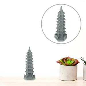 Garden Decorations Simulated Wenchang Decors Pagoda Model Chinese Lanterns Small Shape Models Home Statue Gardening Ornaments