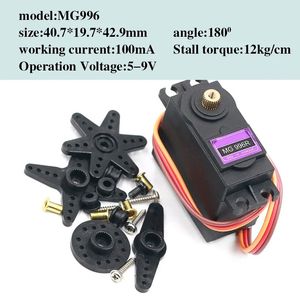 NOVO SG90 MG90S MG945 MG946 MG995 MG996 ENGRENAÇÃO DE METAL SERVO PARA BARCO DE HELICOPTER MODELO PARA ARDUINO UNO DIY MG946R MG996R METAL ENGRO Servo para