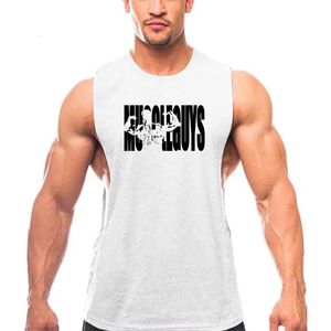 Herren Kleidung Marke Fitnessstudio Casual Muscle Akeless Weste Cool Tanp Top Fashion Training Fitness Sporting 240425