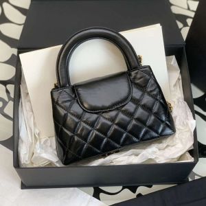 2024 bolsas de grife bolsa de 19cm bolsa de bolsa de lady saco de couro genuíno bola crossbody