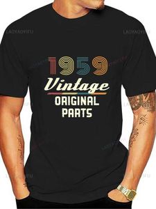 Camisetas masculinas legais nascidas em 1959, 65 anos, camisetas T Men Vintage 65th Legends Short SLVE Gretos de Aniversário de Summer Tir. T240425