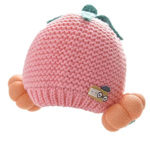 2020 Herbst- und Winter Kinder Baby warmer Hut Jungen und Mädchen Wollgestricke Hutkürbishut 5 Monate 3 Jahre alte Ohrhörer 7175046