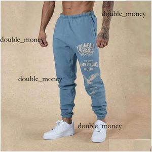 YOUNGLA PANT Mens Americano Estilo Esportivo Lazer Ginástica Running Fitness Training Pants Drop Deliver